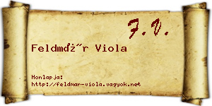 Feldmár Viola névjegykártya